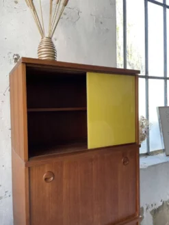 Meuble secrétaire moderniste en teck, années 50