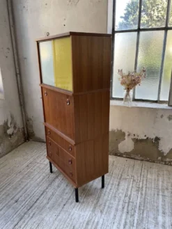 Meuble secrétaire moderniste en teck, années 50