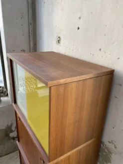 Meuble secrétaire moderniste en teck, années 50