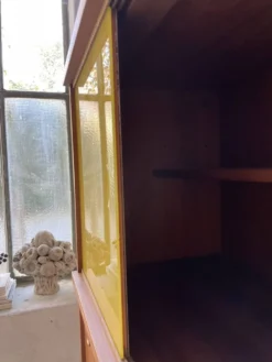 Meuble secrétaire moderniste en teck, années 50