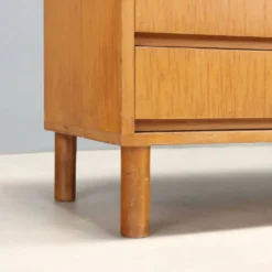 Meuble secrétaire vintage avec abattant et tiroirs en érable, design années 1960