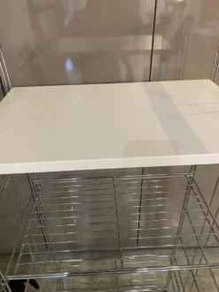 Meuble étagère bibliothèque murale modulable bureau chrome vintage