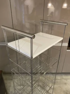 Meuble étagère bibliothèque murale modulable bureau chrome vintage