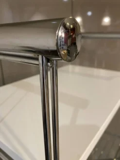 Meuble étagère bibliothèque murale modulable bureau chrome vintage