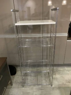 Meuble étagère bibliothèque murale modulable bureau chrome vintage