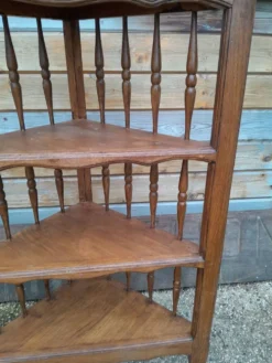 Meuble étagère d angle ancien bois