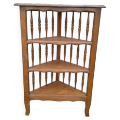 Meuble étagère d angle ancien bois