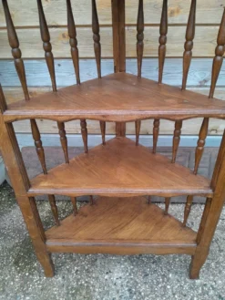 Meuble étagère d angle ancien bois