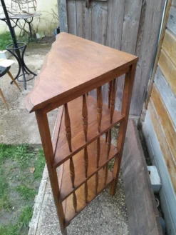 Meuble étagère d angle ancien bois