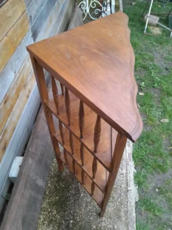 Meuble étagère d angle ancien bois