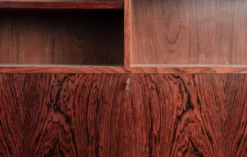 Meuble étagère et bar, Danois, en Palissandre et Laiton, Erik Brouer 1960.