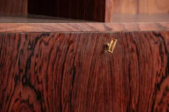 Meuble étagère et bar, Danois, en Palissandre et Laiton, Erik Brouer 1960.