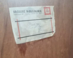 Meuble étagère et bar, Danois, en Palissandre et Laiton, Erik Brouer 1960.