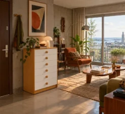 Meuble à 6 tiroirs Midcentury