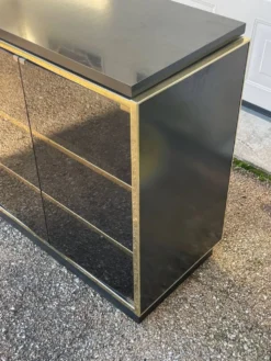 Meuble télé vintage noir et or année 70/80
