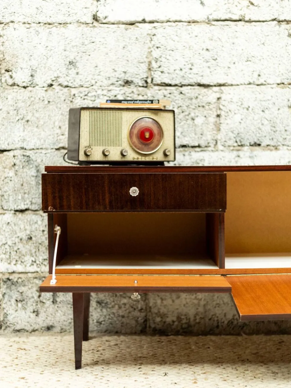 Meuble TV / enfilade vintage look scandinave