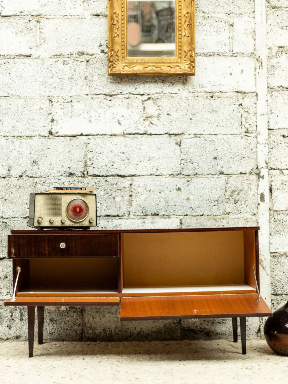 Meuble TV / enfilade vintage look scandinave