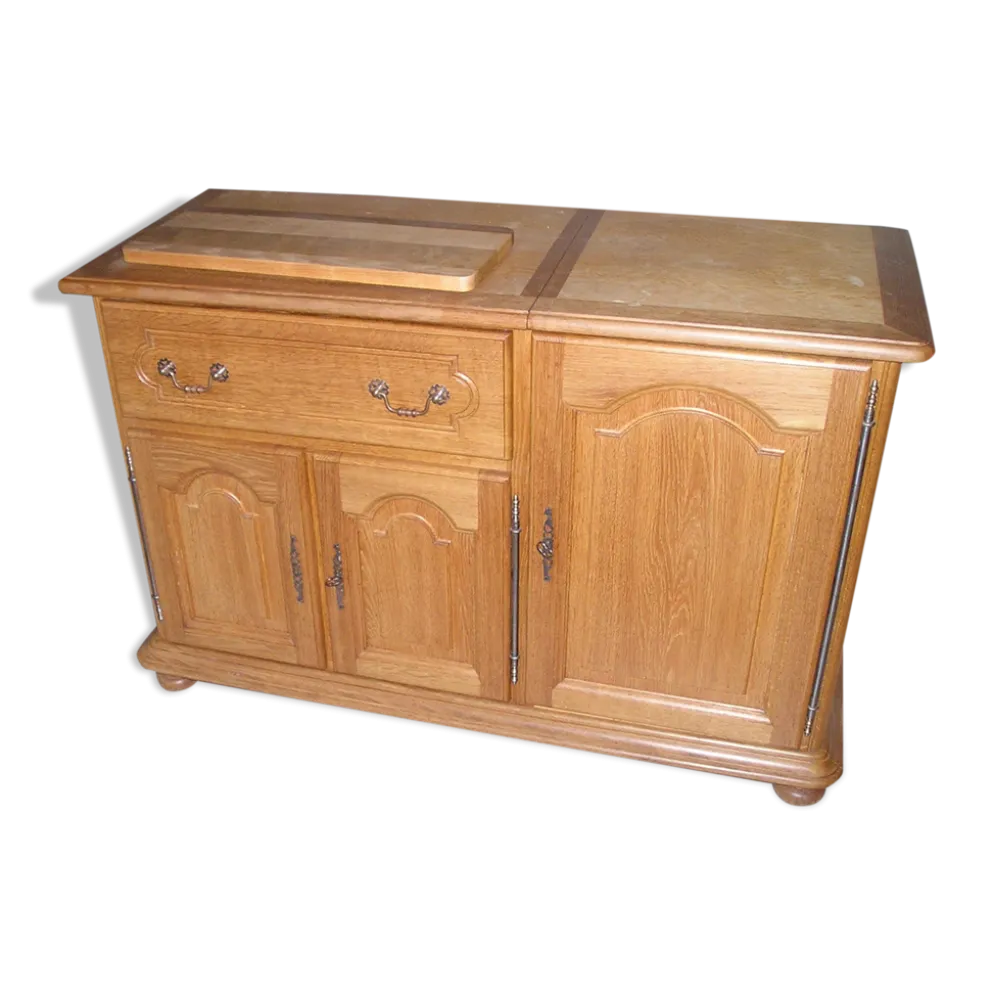 Meuble tv hifi en chêne massif blond