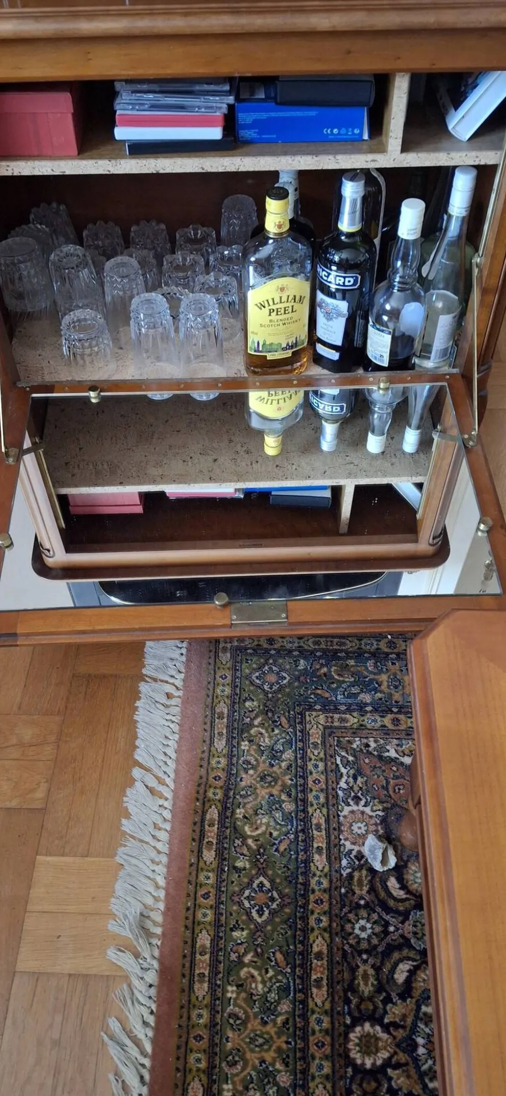 Meuble TV ou bar en merisier massif