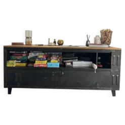 Meuble TV ou rangement en bois et métal