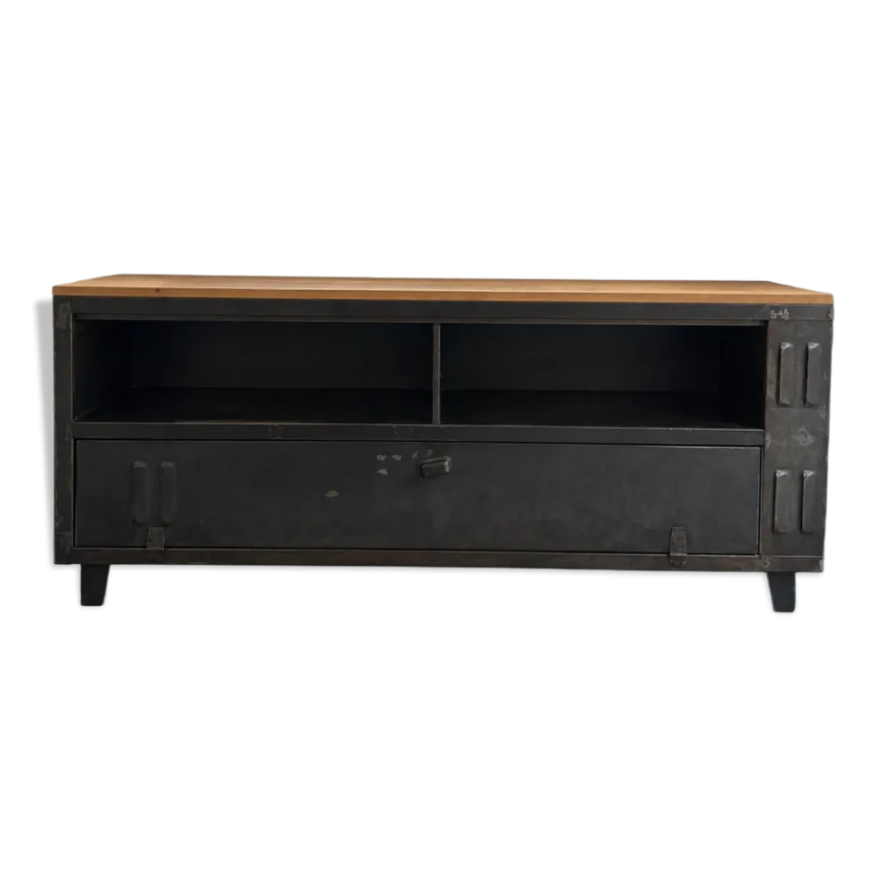 Meuble TV ou rangement en bois et métal