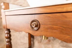 Meuble vasque ancien marbre et bois de style Louis-Philippe