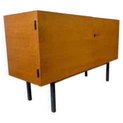 Meuble vintage en bois (commode, meuble TV) avec cadre noir