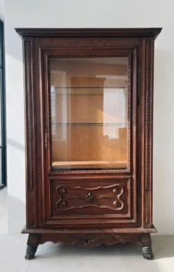 Meuble vitrine ancien en bois