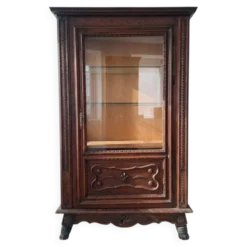 Meuble vitrine ancien en bois