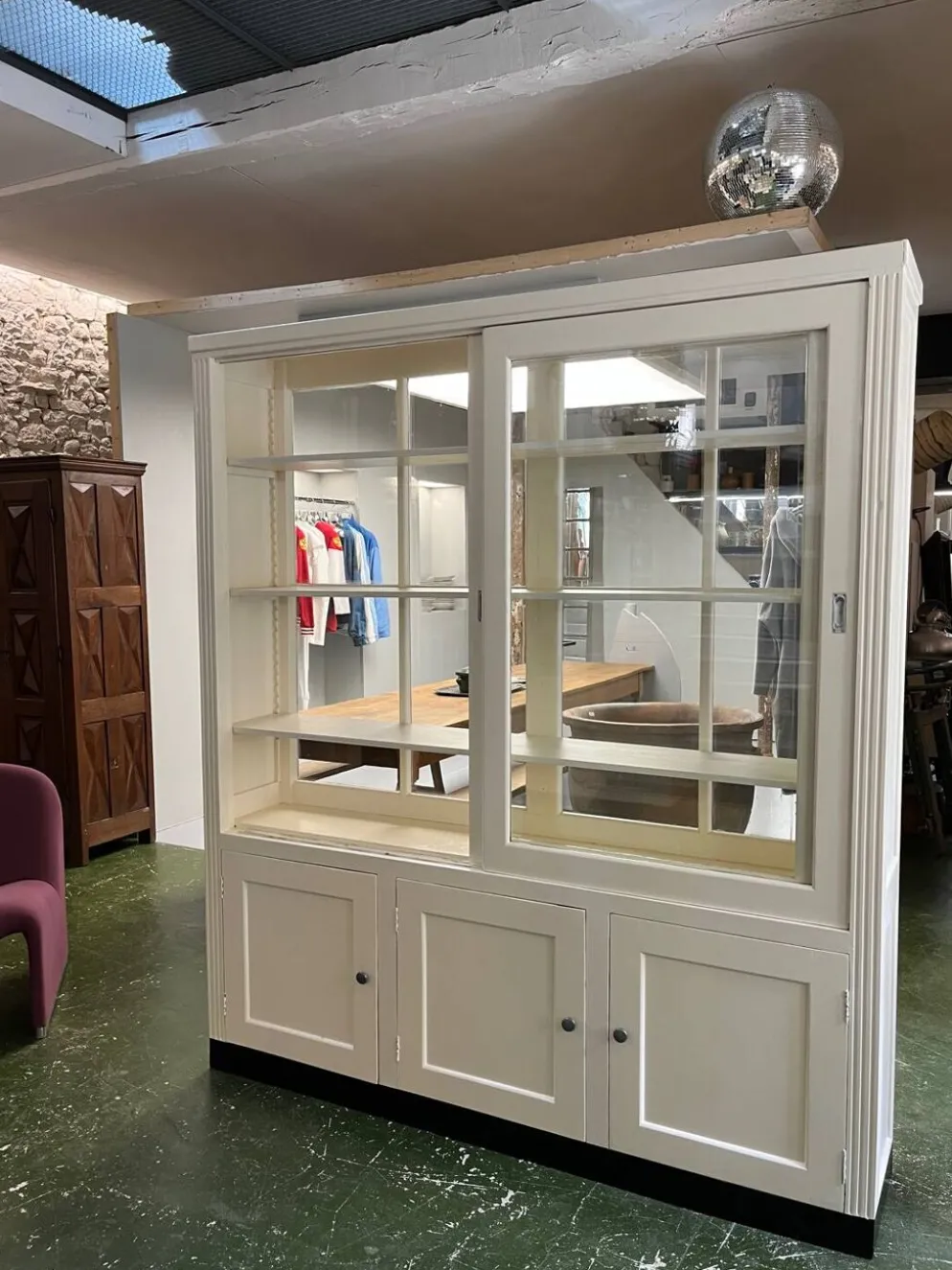 Meuble Vitrine d’atelier 1950