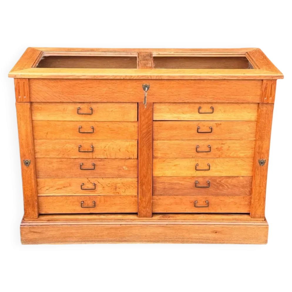 Meuble vitrine de commerce 1900