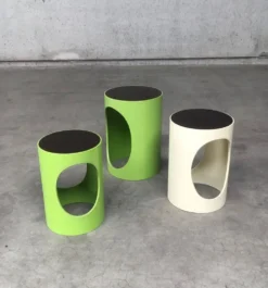 Midc-Cntury Modern Space Age Design Nesting Table Set by Opal, Germany, 1960s, Set of 3