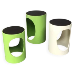 Midc-Cntury Modern Space Age Design Nesting Table Set by Opal, Germany, 1960s, Set of 3