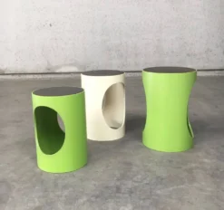 Midc-Cntury Modern Space Age Design Nesting Table Set by Opal, Germany, 1960s, Set of 3
