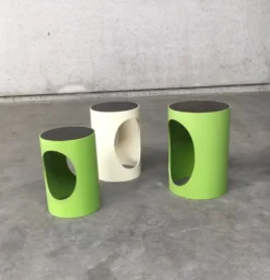 Midc-Cntury Modern Space Age Design Nesting Table Set by Opal, Germany, 1960s, Set of 3