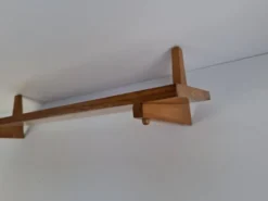 Midcentury Czechoslovak Wooden Wall Shelf, 1960s