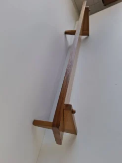 Midcentury Czechoslovak Wooden Wall Shelf, 1960s