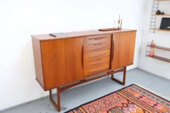 Mid Century Dyrlund Buffet Teck Années 60 Années 70 Rétro Vintage