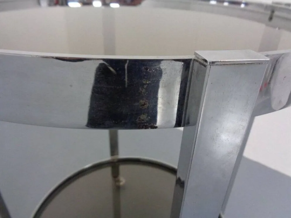 Mid-Century Glass & Metal Serving Bar Carts, 1960s, Set of 2