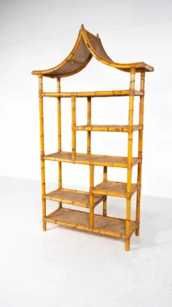 Mid-Century Modern Bamboo Shelve, Italy, 1970s