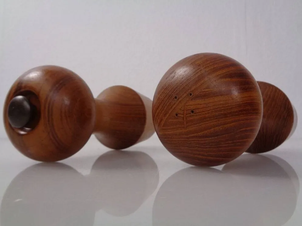 Mid-Century Teak Salt Shaker and Pepper Mill by Zassenhaus, 1960s, Set of 2
