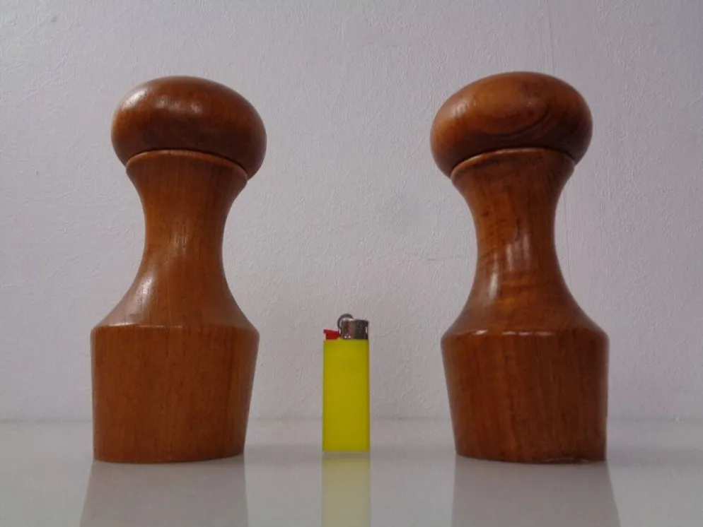 Mid-Century Teak Salt Shaker and Pepper Mill by Zassenhaus, 1960s, Set of 2