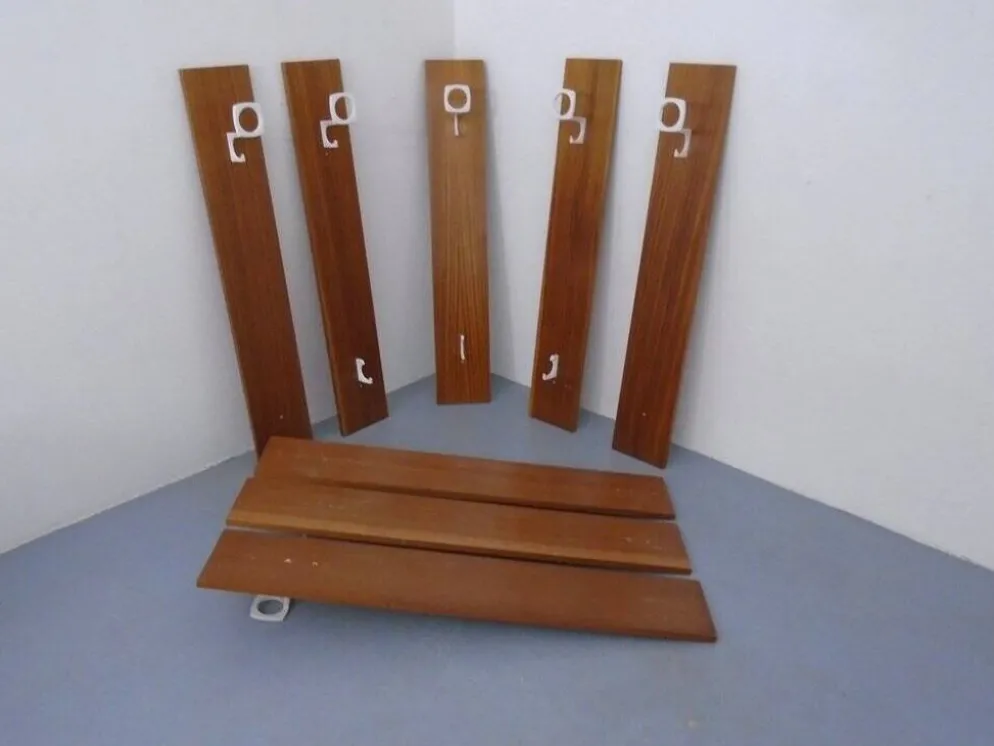 Mid-Century Walnut Wall Unit, 1960s, Set of 8