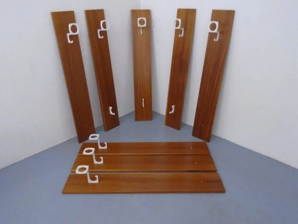 Mid-Century Walnut Wall Unit, 1960s, Set of 8
