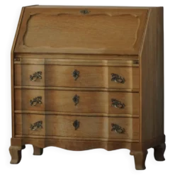 Milieu du 20e siècle, Danis Modern Oak Drop-Front Secretary Desk / Bureau