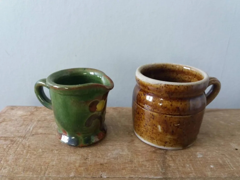 Miniatures en céramique, pot et pichet