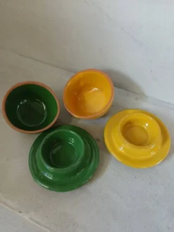 2 mini beurriers en céramique