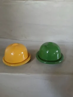2 mini beurriers en céramique