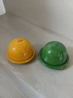 2 mini beurriers en céramique