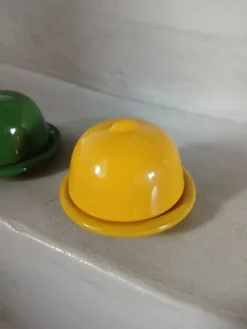 2 mini beurriers en céramique